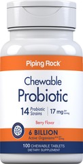 Chewable Probiotic 14 Strains 6 Billion Organisms (Natural Berry), 100 Chewable