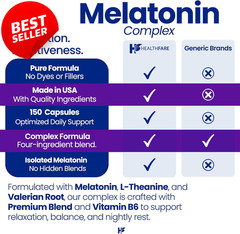 Melatonin 20mg Sleep Supplement L Theanine Valerian B6 150 Veg Caps – US