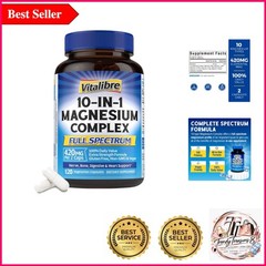 All-in-One 10-Form Magnesium Complex 420mg for Total Body Support