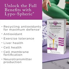 Lypo-Spheric Glutathione – 30 Packets – 450 mg Glutathione Per Packet – Lipos…