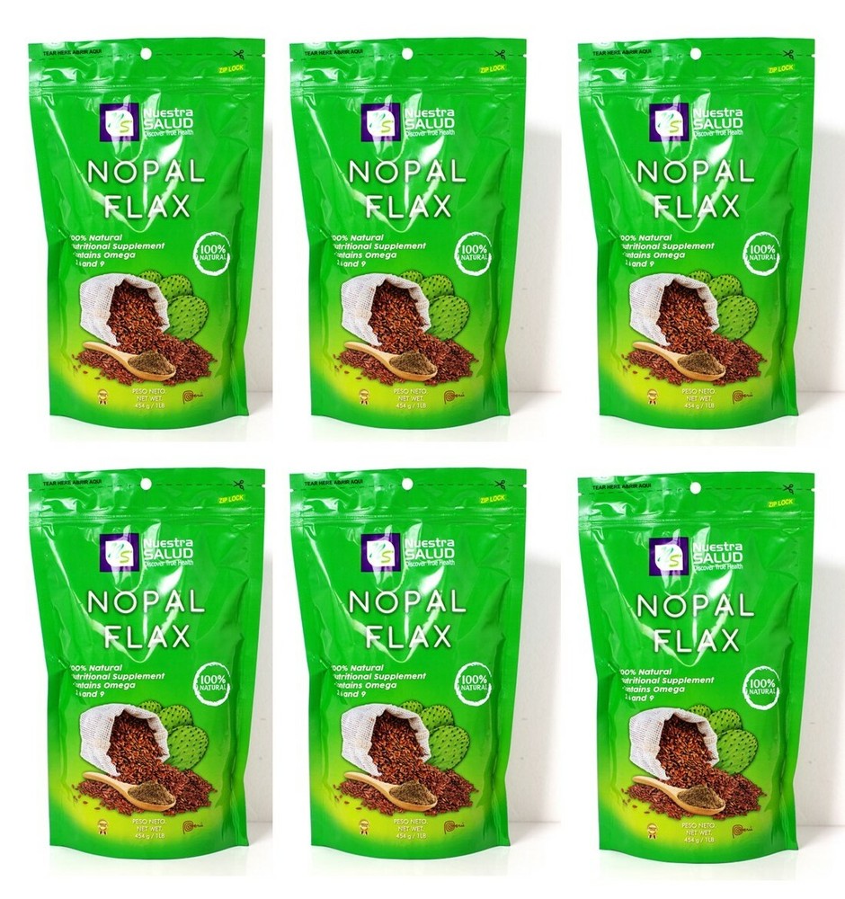Nopal Flax Linaza Plus – Original Fiber VALUE PACK (6 units) Colon Cleanser