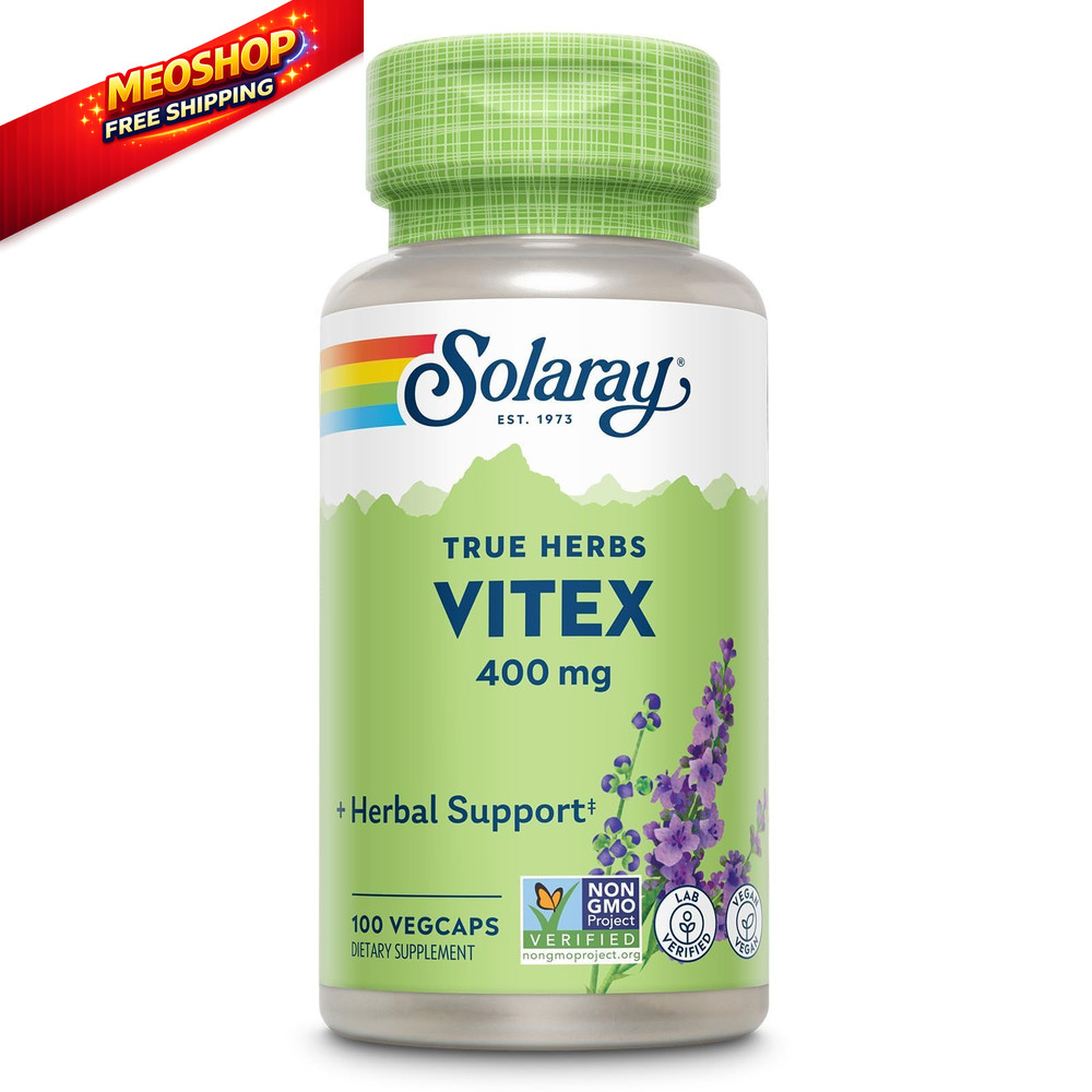 SOLARAY Vitex Berry 400mg | Womens Healthy Hormone 100 Count (Pack of 1)
