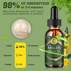 60ml Mullein Leaf Extract Drops Lung Cleanse Respiratory Herbal Drop Health Care