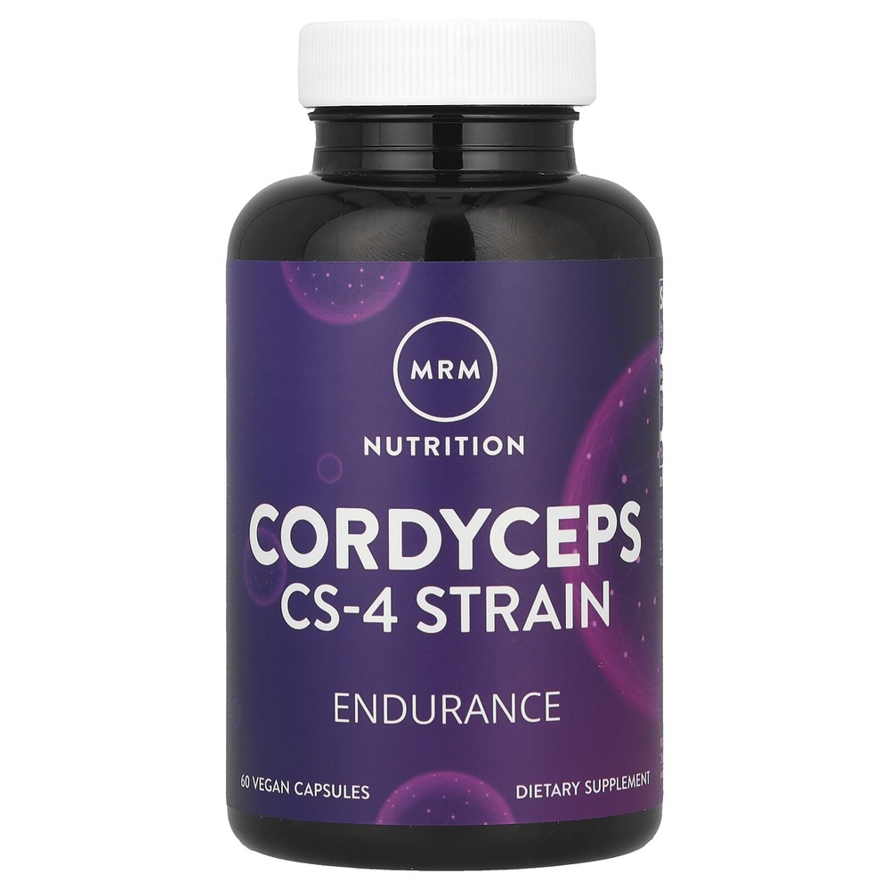 MRM Cordyceps CS-4 Strain 60 Vegan Capsules GMP Quality Assured, Vegan