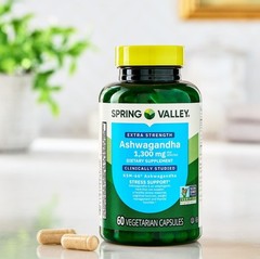 Spring Valley Extra Strength Ashwagandha Dietary Supplement, 1300 mg New