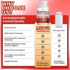 Advanced 10:1 Berberine & Ceylon Cinnamon Capsules for Immune & Digestive Health