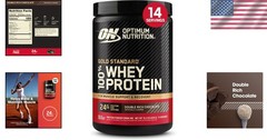 Double Rich Chocolate Whey Protein Powder – 24g Protein Per Serving, Gluten-Free