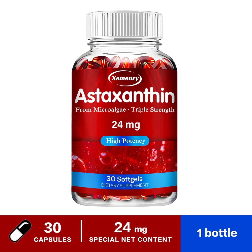 Astaxanthin 24mg – Haematococcus Pluvialis, Cellular Protection, Antioxidant