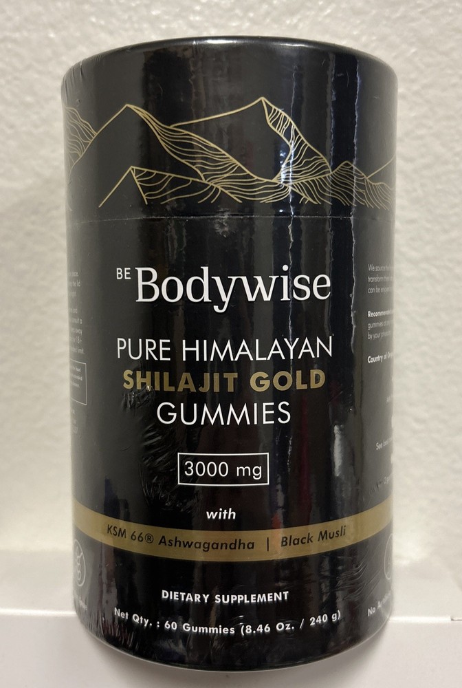 Be Bodywise Pure Himalayan Shilajit Gold 60 Gummies 8.46 oz Exp. 06/26 New