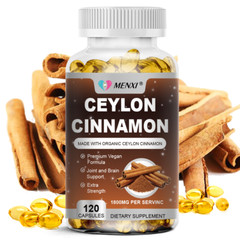 Organic Ceylon Cinnamon Capsules 1800mg Highest Potency Blood Sugar Heart Health