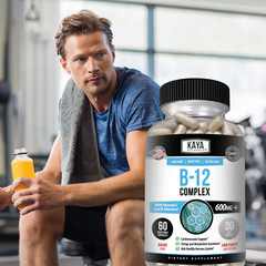 Vitamin B-12 Complex 60ct, B-12 Vitamins, Energy, Cardio, Aids Nervous System