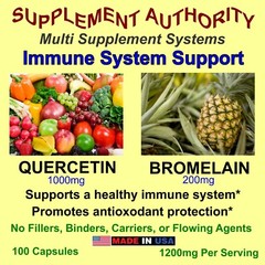 Quercetin Bromelain Antioxidant Immune System Support – DOUBLE THE POWDER! SALE!