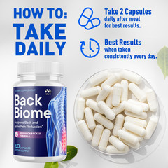 (5 Pack) Back Biome Probiotic Supplement for Back Health BackBiome 300 Capsules