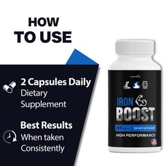 (6 Pack) Iron Boost High Performance Supplement, IronBoost Capsules