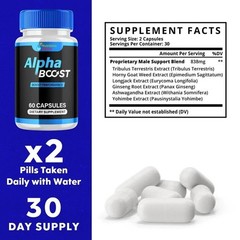 Alpha Boost innovative Supplement for Men with Natural Ingredients 180 Capsules