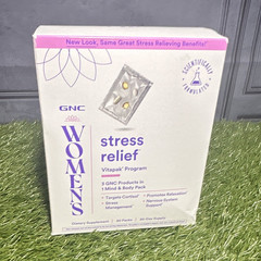 GNC Women’s Stress Relief Vitapak 30 Packs Omega-3 Fish Oil Gluten-Free 400mg