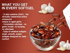Resilia Garlic Extract 600mg Softgels (60 Count) – Odorless Aged Garlic Extra…