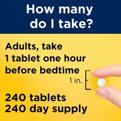 Nature Made Melatonin 3 mg Tablets, 100% Drug Free Sleep Aid for Adults, 240 New