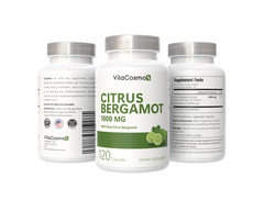Citrus Bergamot 1000 Mg, 20:1 Extract, Organic Cholesterol Supplements Vegan Cap