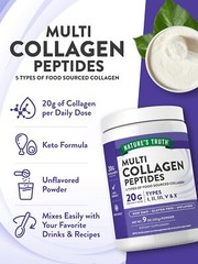 Multi Collagen Peptides Powder | 9 oz | Unflavored | Non-GMO | by Nature’s Truth