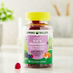 Spring Valley Kids Melatonin Gummies Raspberry 1 mg 60 Count