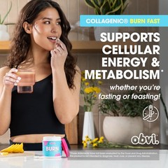 Obvi Multi Collagen Burn Fast | Hydrolyzed Collagen Peptides Types I, II, III, V