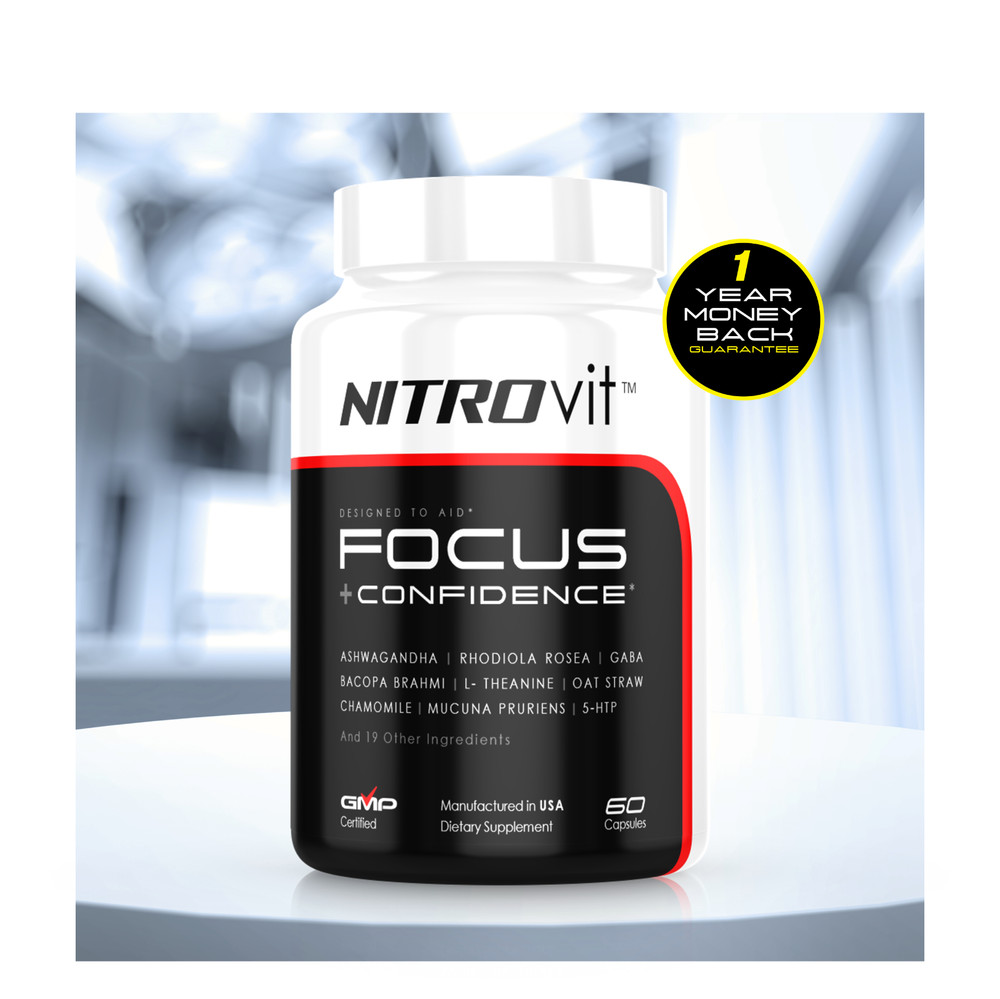 NITROvit™ ADHD Supplement for Focus and Confidence with Nootropics + Adaptogens