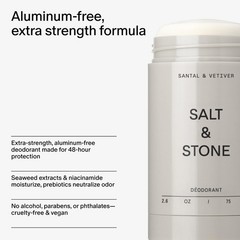 Salt & Stone Aluminum Free Deodorant | Extra Strength 48 Hour Protection for Wom
