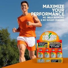 Vitamin Energy Focus+ Extra Strength Energy Shot Mango 24 Pack,260mg Natural Caf