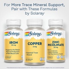 Solaray Copper 2mg – Chelated Copper Supplements for Women and Men,…