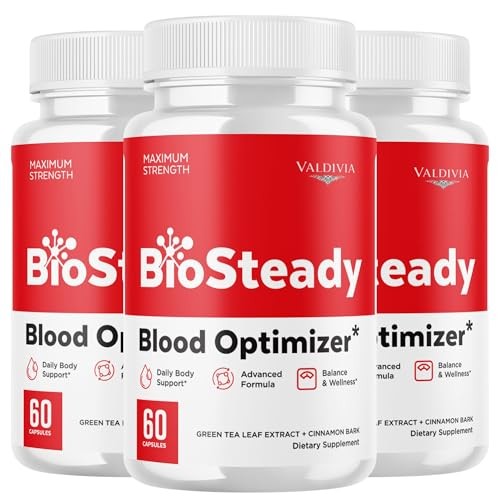 BioSteady Blood Sugar Balance Supplement Capsules Natural 3 Pack 180Ct