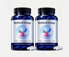 Nattokinase 10800 FU 120 Capsules Vegan Gluten No-cost Heart Support Supplement
