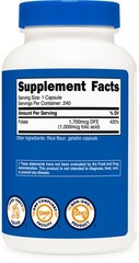 Nutricost Folic Acid (Vitamin B9) 1000 mcg, 240 Capsules – Gluten Free & Non-GMO