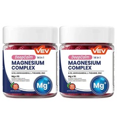 VEV DeepCalm 14-in-1 Magnesium Complex Gummies, Blended Supplement – Ashwagandha