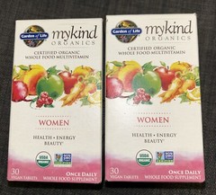 X2 Garden of Life mykind Organics Women’s Multivitamin 30 Tablets Ech Exp/2/2026