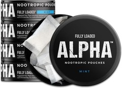 Convenient Alpha Nootropic Mint Pouches – 15 per Can, Fast Absorption for Focus