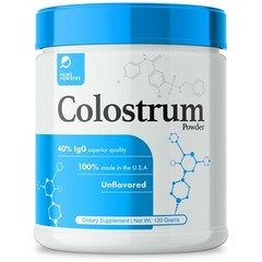 Colostrum Grade-A 𝗢𝗩𝗘𝗥 𝟰𝟬% 𝗜𝗴𝗚, USA Grass-Fed – Unflavored 120 Servings
