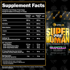 ALPHA LION SUPERHUMAN PRE Original Performance Pre-Workout 21 Servings