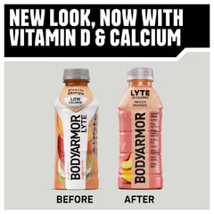 BODYARMOR Lyte peach Mango Electrolyte sports Drink 12 fl oz 8 Pack Bottles…..