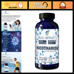 200 Count B3 Nicotinamide 500mg – Flush-Free Niacin, Energy Booster, Anti-Aging,