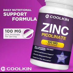 Zinc Picolinate 100mg – High Potency Absorption, Immune System Support & Booster
