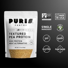 Plant-Based Meat Substitute, Unflavored Pea Protein, Textured Vegetable