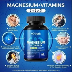 Viyouth Magnesium 7 Complex – Supports Sleep & Bone Health – 120ct