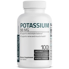 Bronson Potassium 98 mg, 100 Tablets