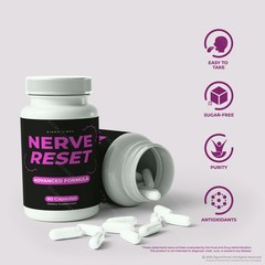 Nerve Reset Capsules, NerveReset Supplement for Nerve Health Support 60ct