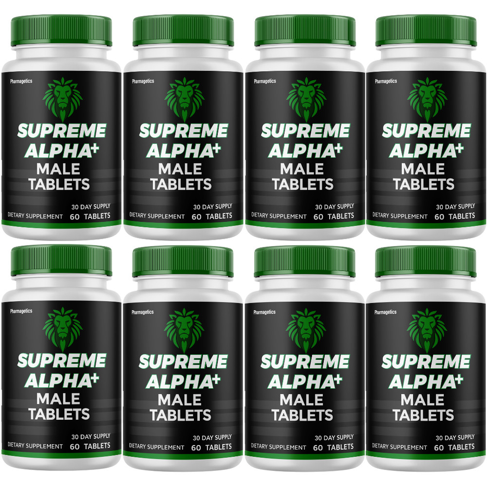 Supreme Alpha Tablets Male Support Supplement SupremeAlpha (8 Bottles)