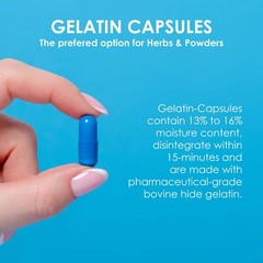 Capsuline Size 00 – Clear Empty Gelatin Capsules – 5000 Count – Empty Gel Pill