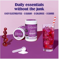 Hydration Powder with 6 Electrolytes – Grape, 90 Servings