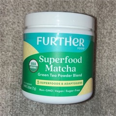 Further Food Superfood Matcha Green Tea Powder Blend USDA Organic Vegan 2.65 oz