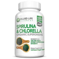 Allied Life Spirulina and Chlorella | Organic Chlorophyll Vegan Protein Powder